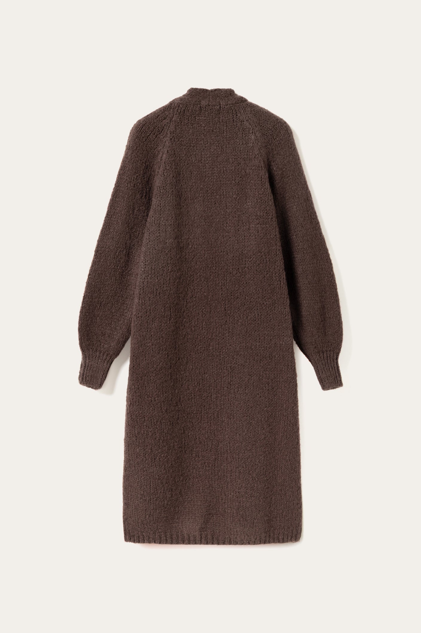 N-Fora Long Knit Cardigan Dark Brown