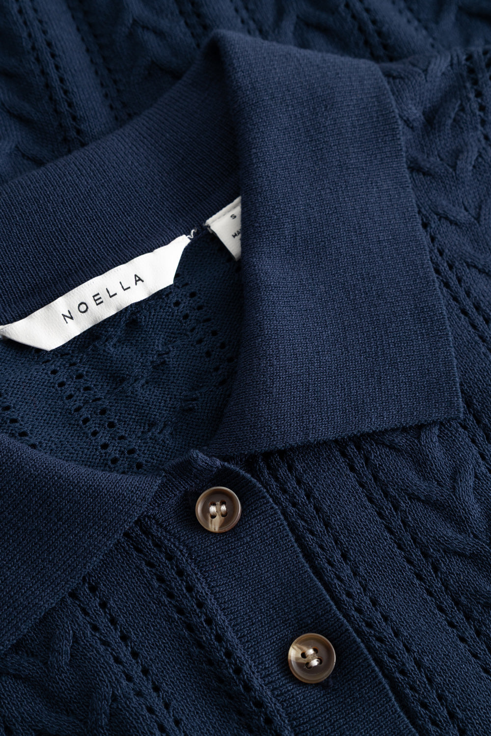N-Mecca LS Knit Polo Navy