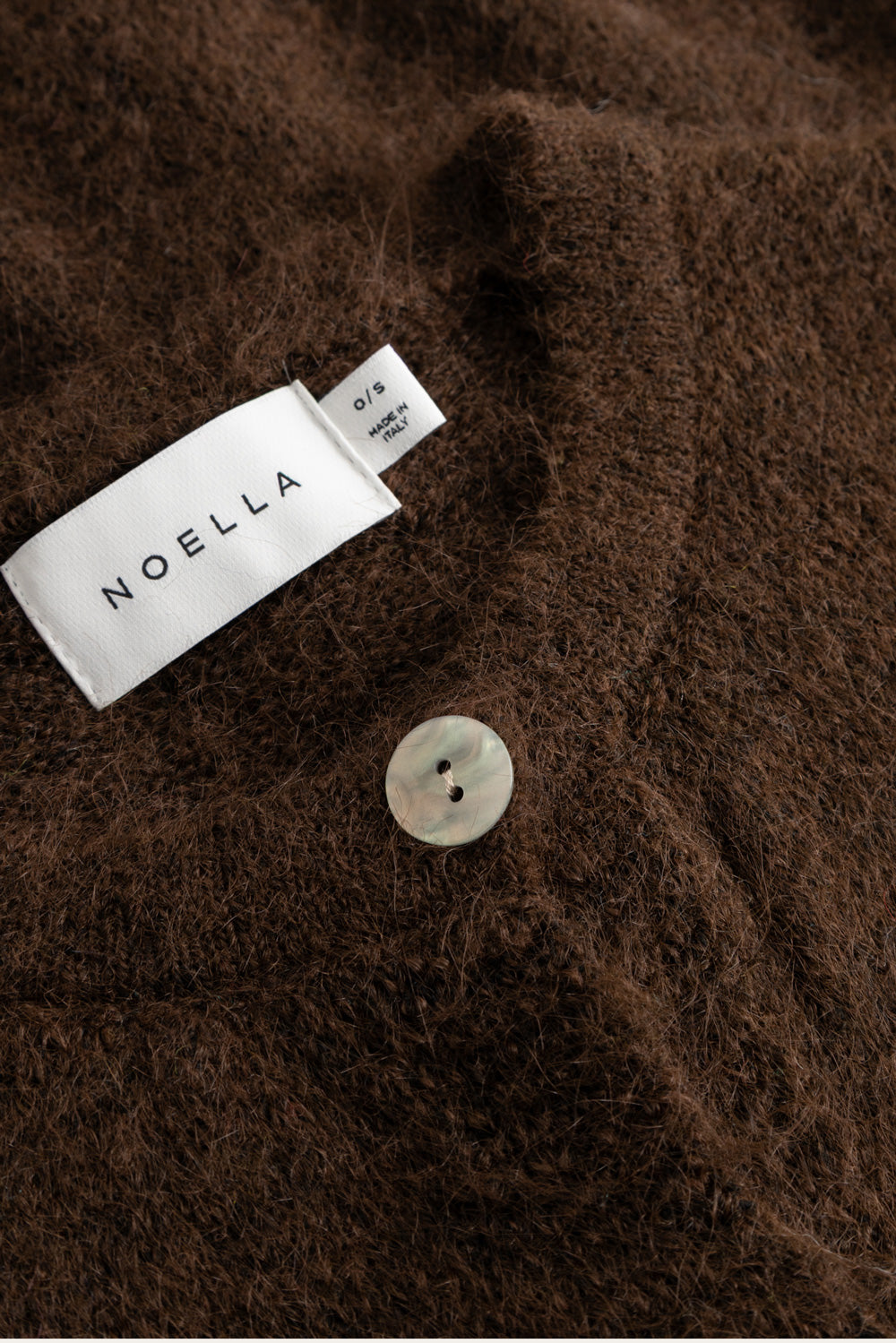 N-Mertice Knit Cardigan Chocolate