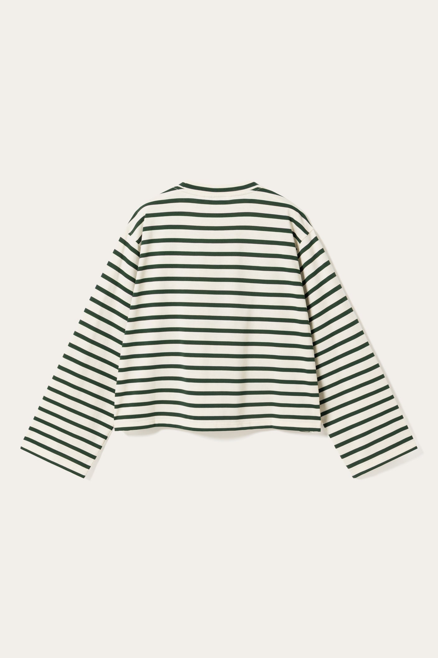 N-Maple LS T-Shirt Eton Ivory Green Stripe