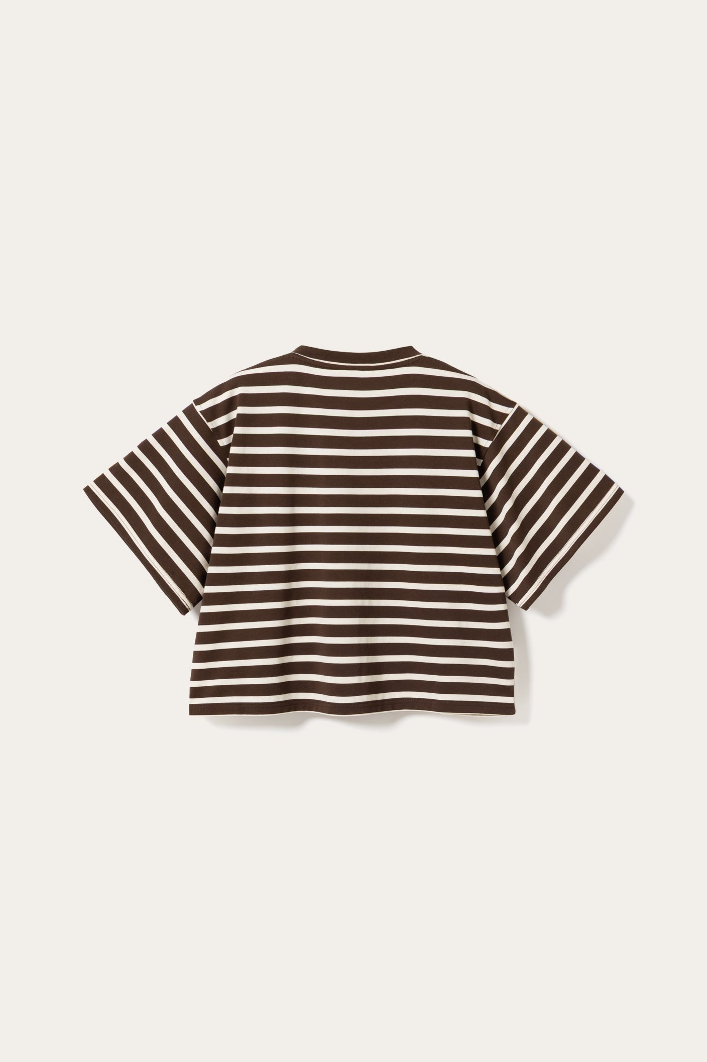 N-Maple T-Shirt Eton Brown Ivory Stripe