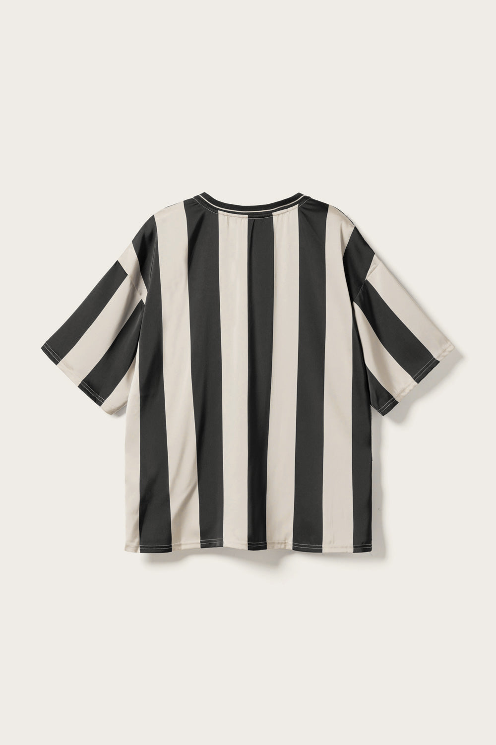 Lucena Blouse Black Ivory Stripe
