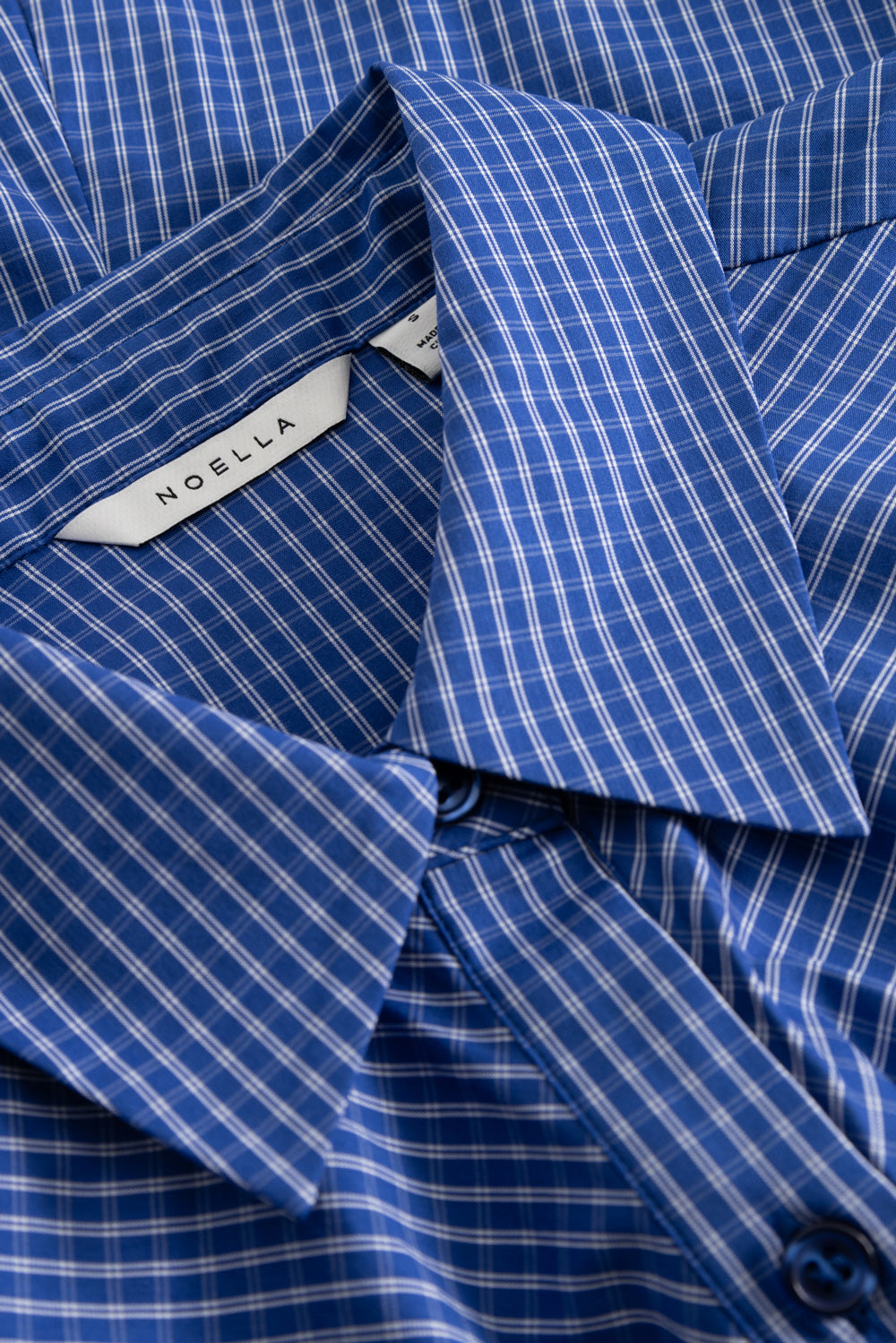 N-Micaiah Blouse Davy Blue Check