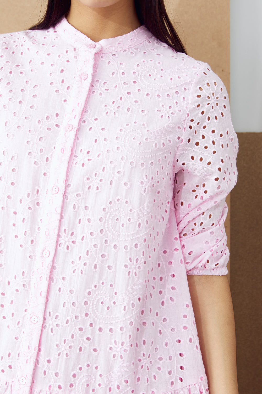 Imogene Dress Cotton Anglaise Light Pink