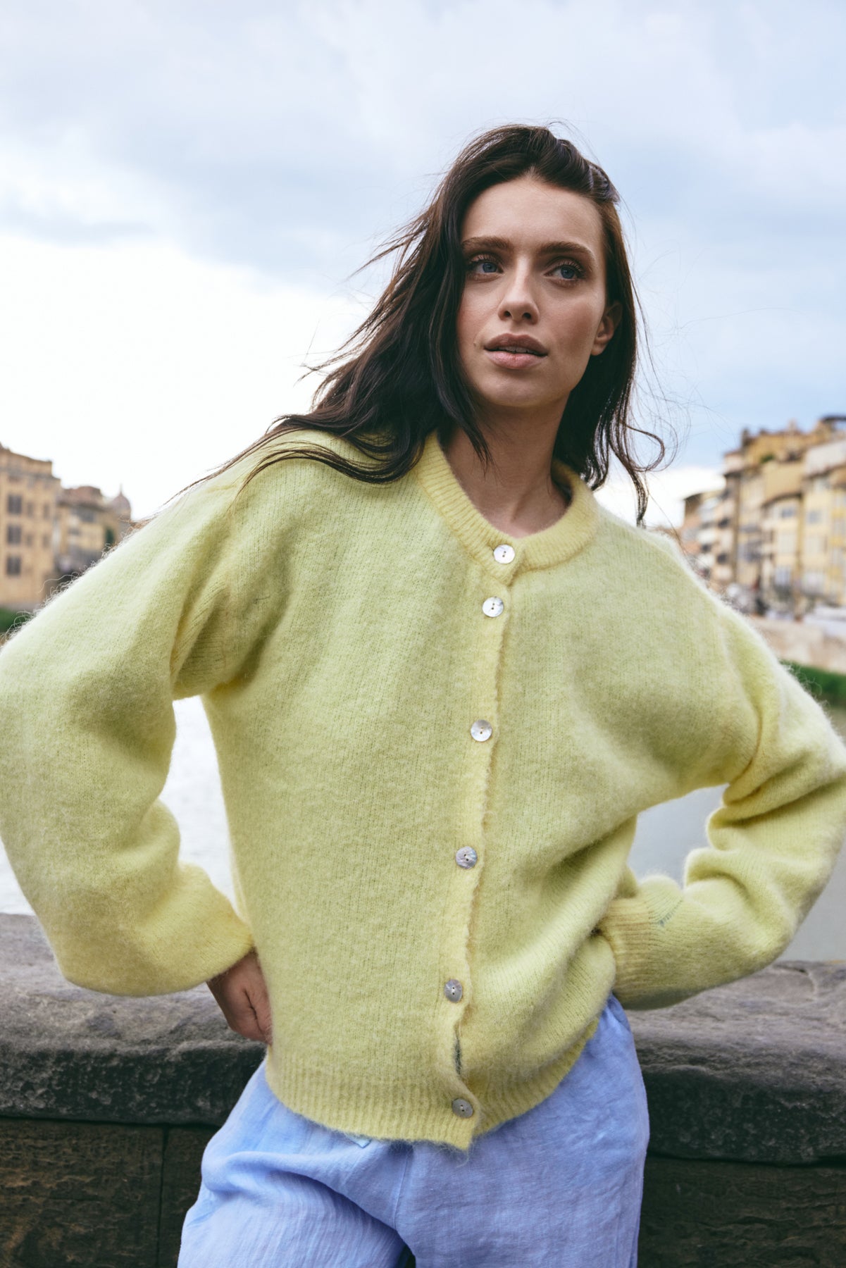 Noella Kae Knit Cardigan Light Yellow1