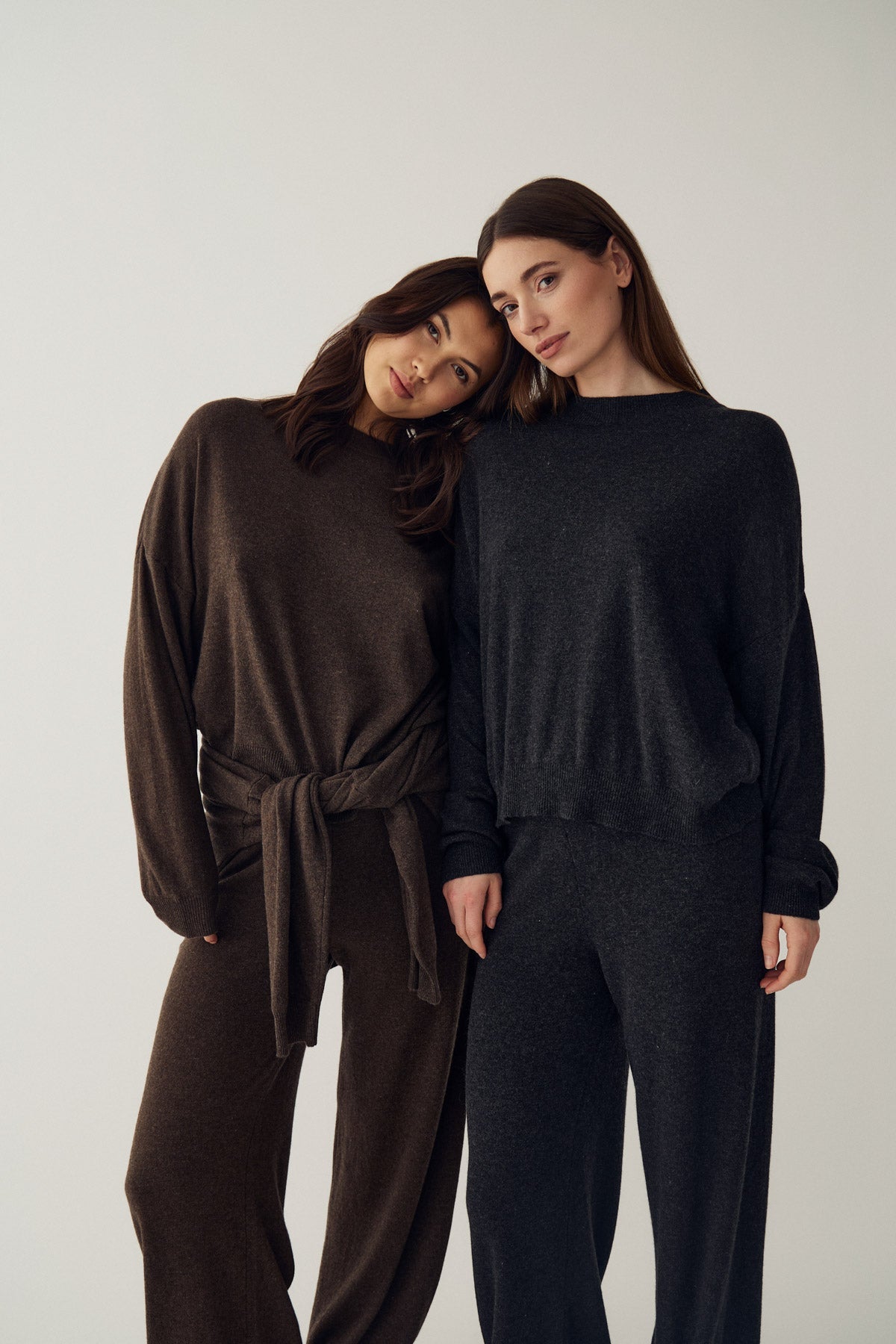 N-Marly Knit Brown Melange