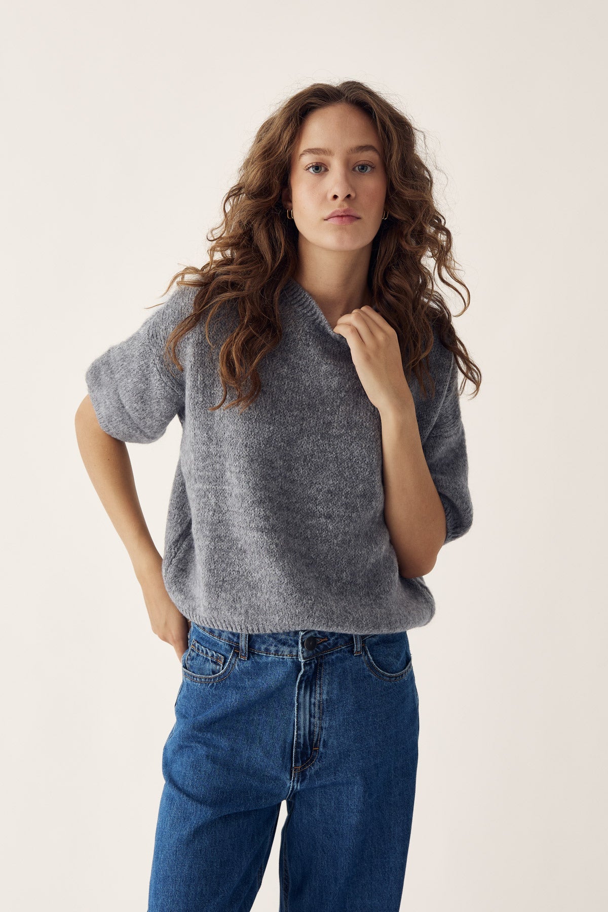 Mimi Knit Jumper Grey – Noellafashion.com