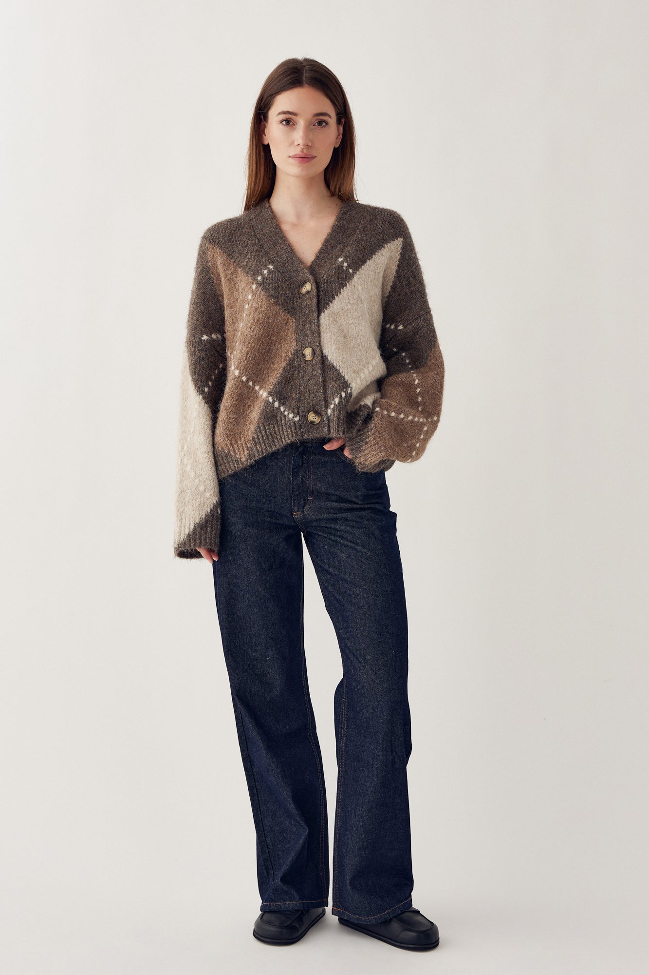 N-Laiana Knit Cardigan Ash Brown Mix – Noellafashion.com
