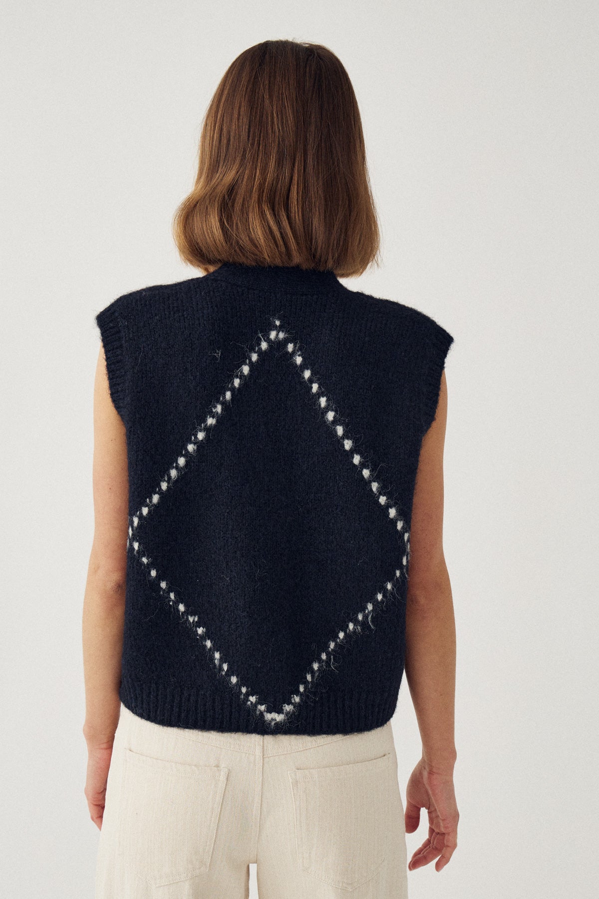 N-Laiana Knit Vest Navy Mix – Noellafashion.com