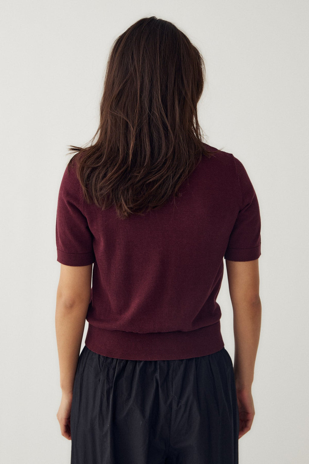 N-Maxine SS Knit Burgundy