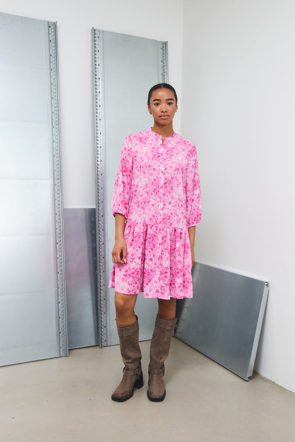 Imogene Dress Trudy Pink Print