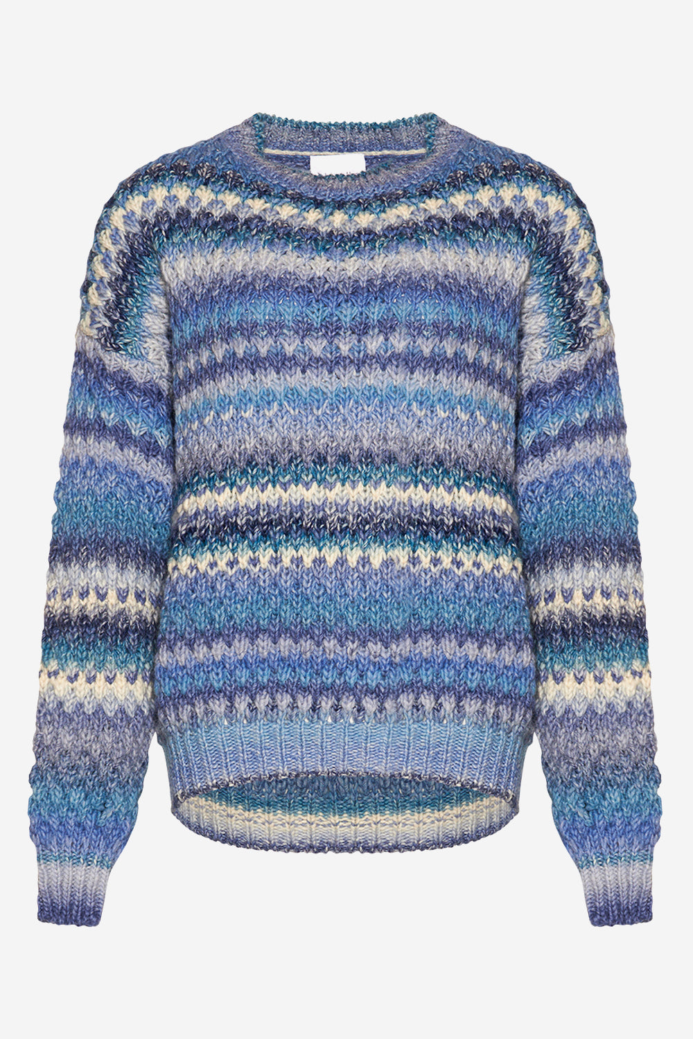 Noellas Gio Knit Sweater Sky Mix. Køb Striktrøjer hos www.noellafashion.dk