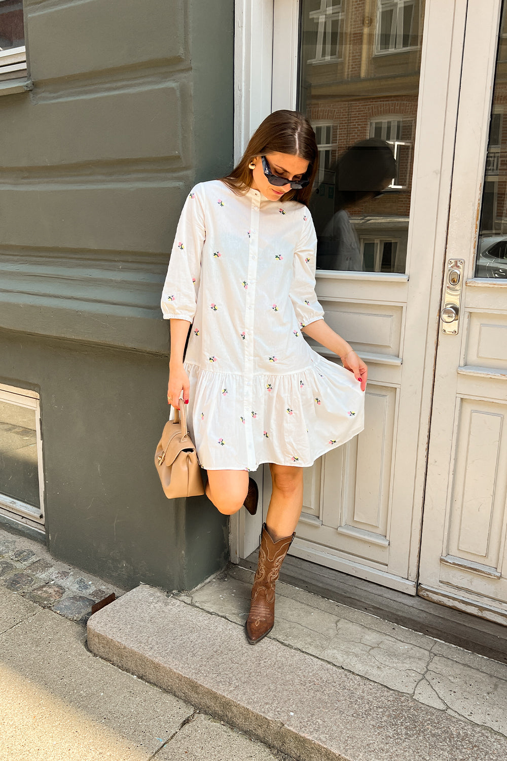 Imogene Dress White Embroidery