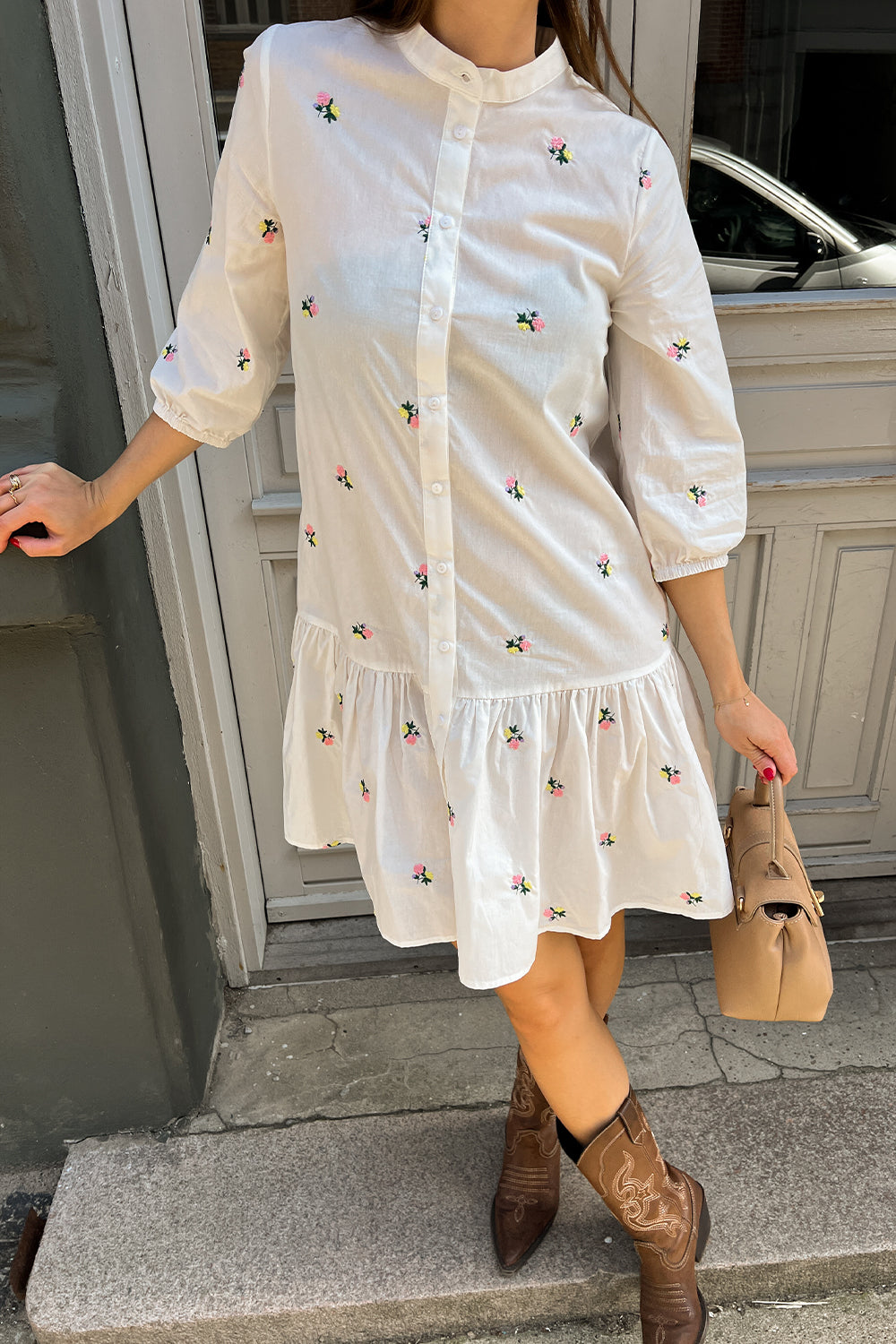 Imogene Dress White Embroidery