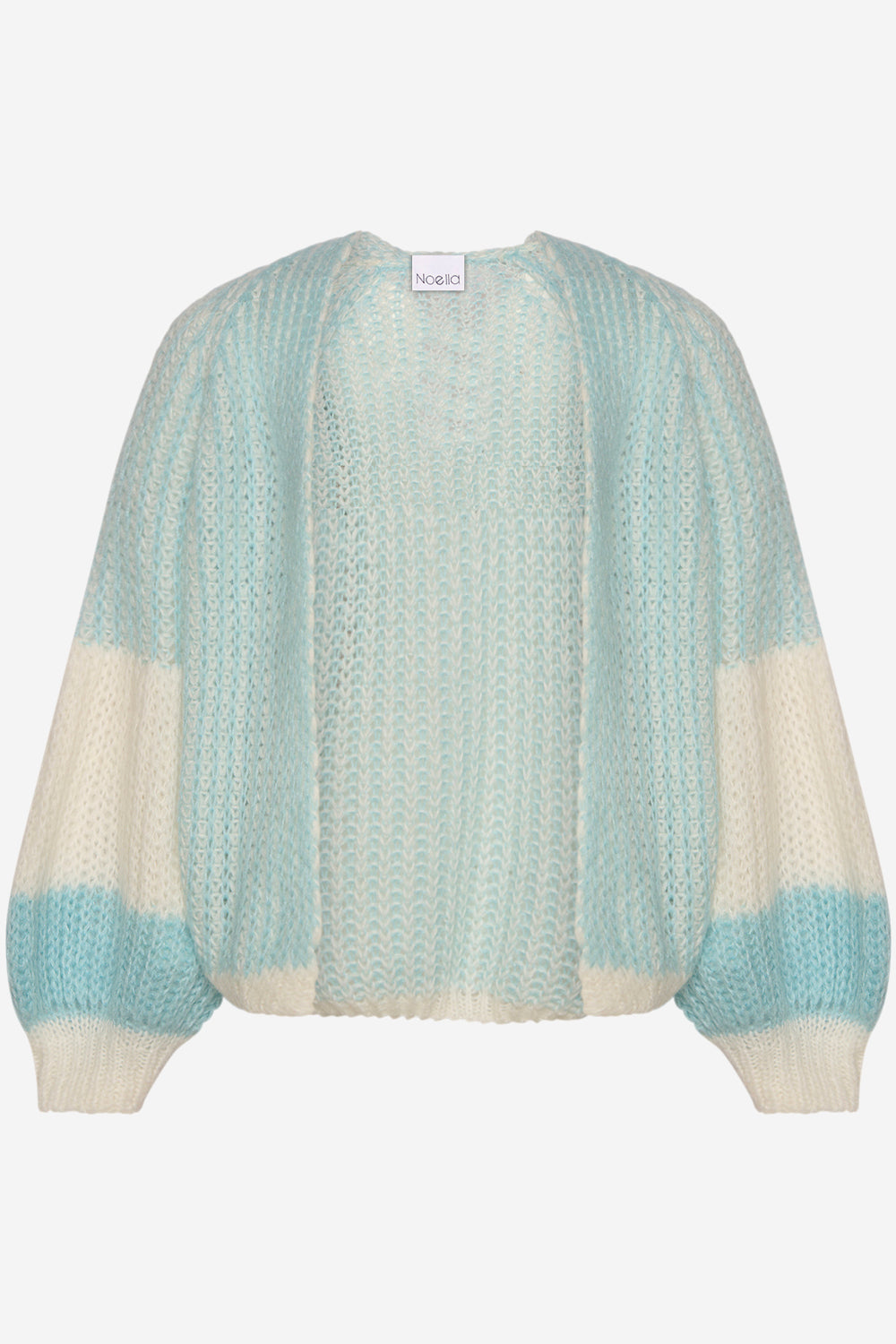 Liana Knit Cardigan Lightblue/White – - Main Image